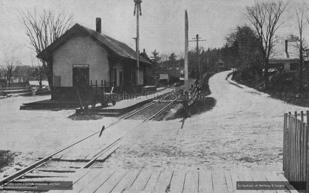 Postcard: Railroad Station, Bennington, New Hampshire